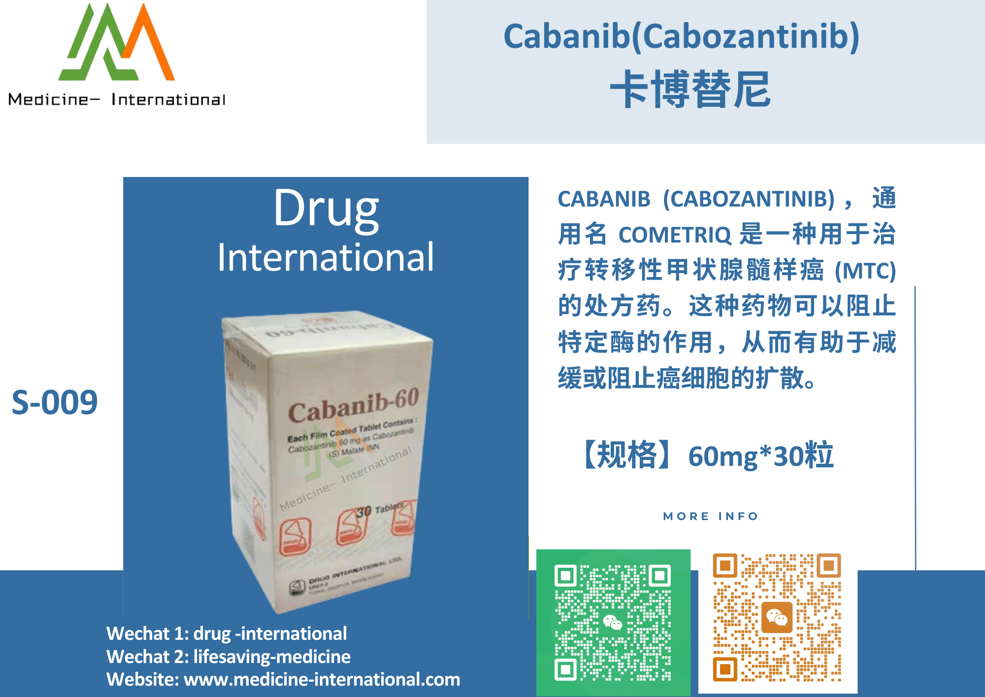 卡博替尼(Cabanib)
